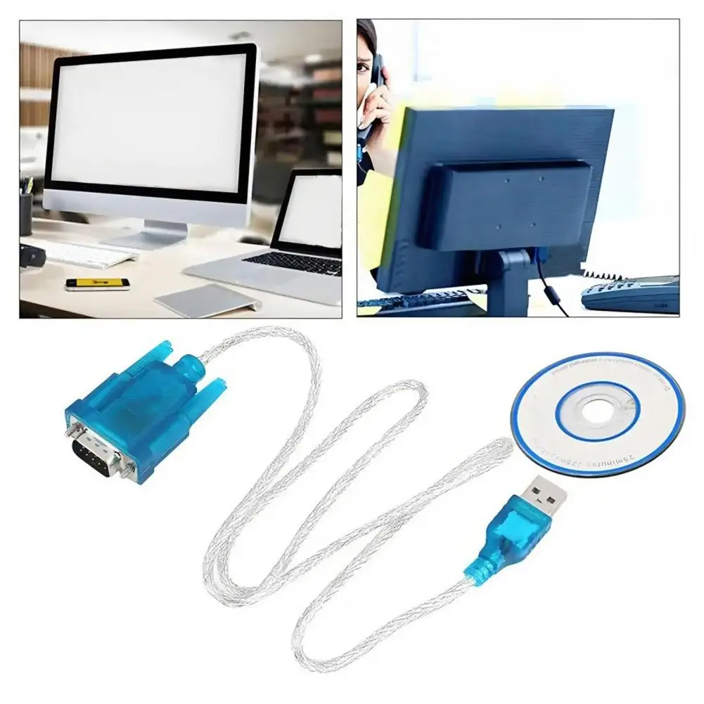USB to RS232 Serial Adapter Cable Male to Male USB 2.0 Male to 9-Pin DB 9 Serial Converter Cable for Windows 7/8/9/10