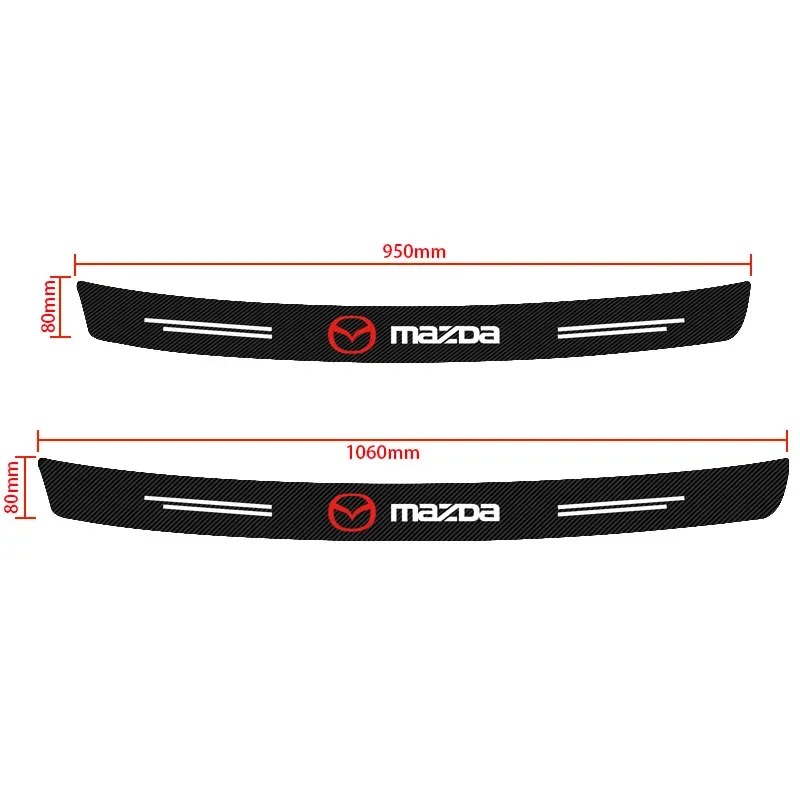ألياف الكربون مانع صدمات خلفي للسيارة الجذع الحرس المحمية ملصق لمازدا 3 5 6 323 626 CX-3 CX-4 CX-5 CX-7 CX-9 Axela 6 RX8 7 MX3 #2