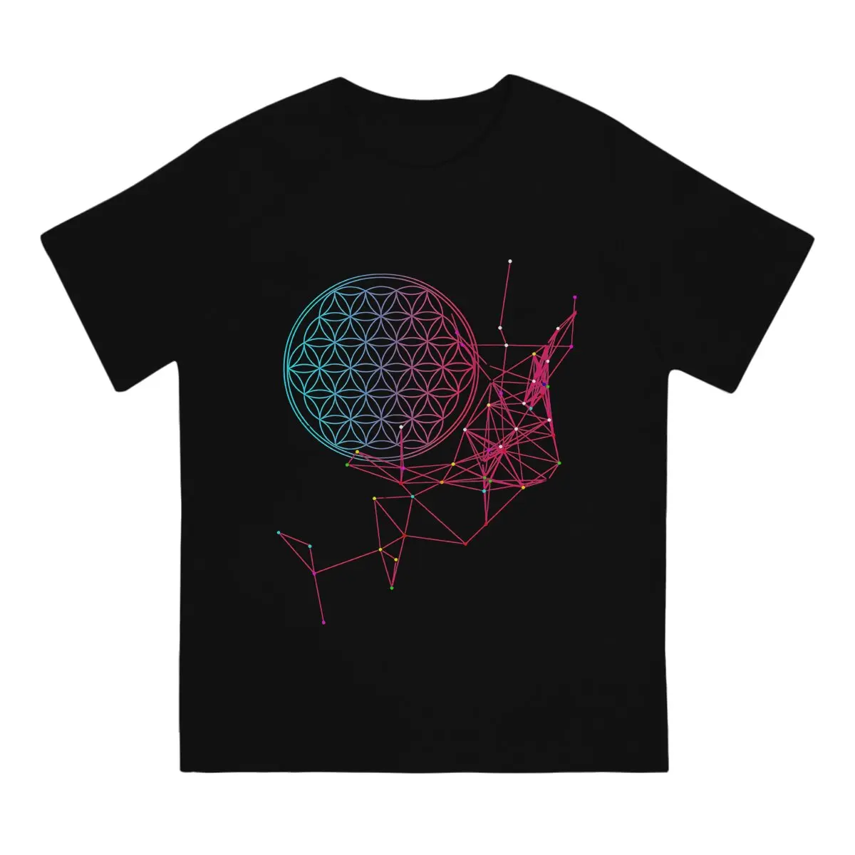 Carina Nebula Flower Of Life Classic T Shirt Goth Men Tees Summer Clothing Polyester O-Neck TShirt