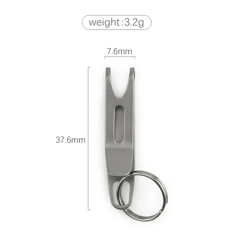 1PC stainless steel Clasp steel Alloy Key Ring Outdoor EDC Tool stainless steel Buckle Hook Outdoor Camping Hover Clip Camping T