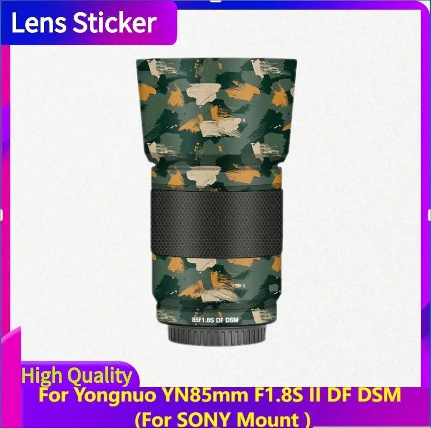 

Для Yongnuo YN85mm F1.8S II DF DSM для крепления объектива камеры SONY, защитная пленка от царапин, защитная пленка для тела, наклейка