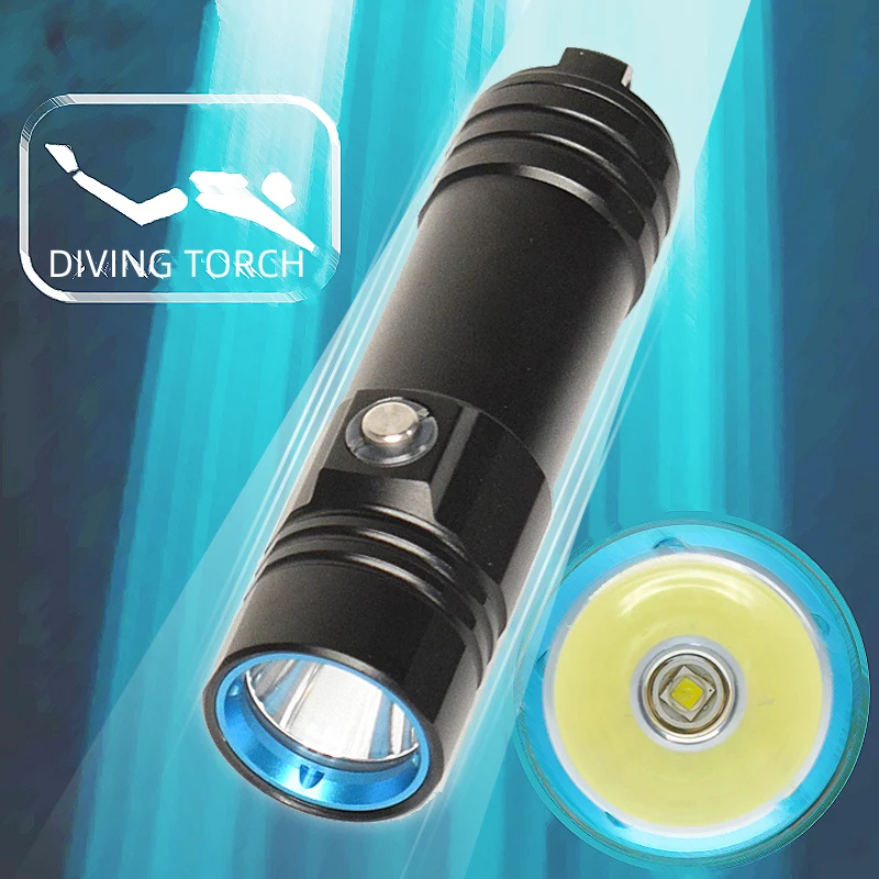 

L2 diving flashlight lamp beads deep dive 50 meters underwater lighting outdoor charging waterproof flashlight