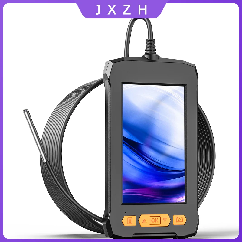 4.3'' IPS Screen Endoscope Camera 1080P Single Dual Waterproof Rigid Inspect Car Sewer Industrial Borescope Camera 2600mAh P40