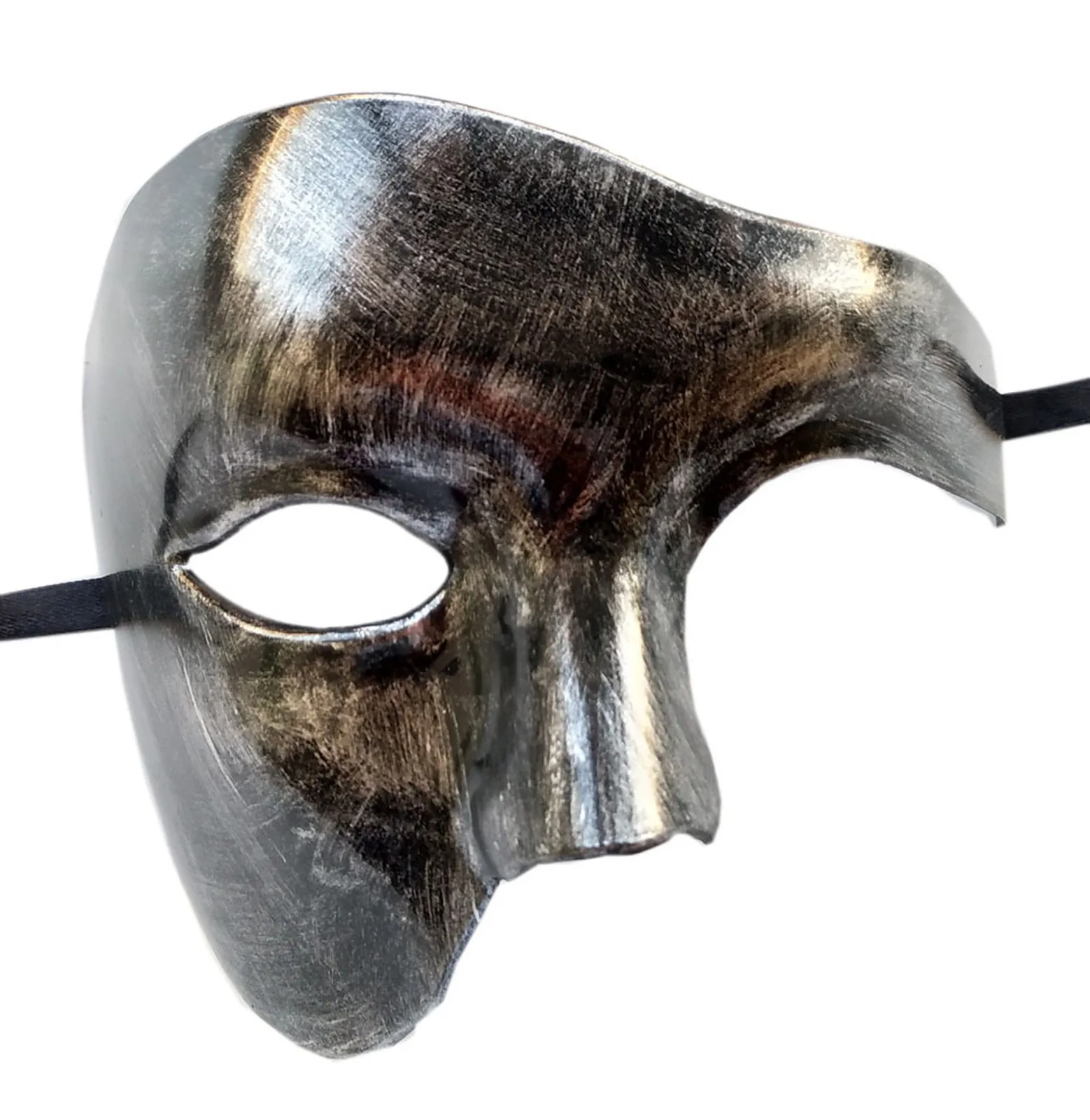 Máscara de mascarada para hombre, máscara de mascarada de Halloween, Vintage Italia, fantasma masculino de la ópera, vestido de fiesta de vacaciones de media cara