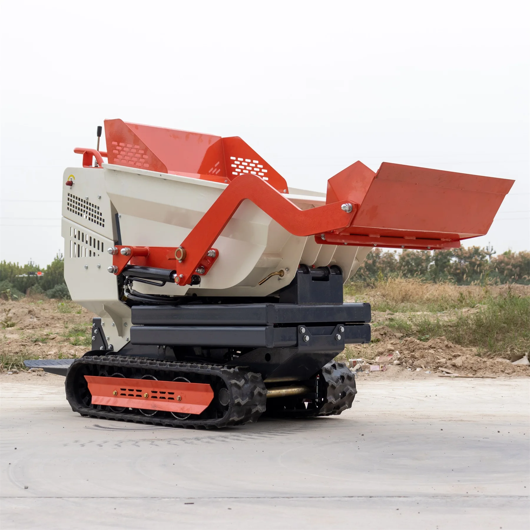 Factory Lift Dump Truck Crawler Dumper Transporter Machine With Bucket