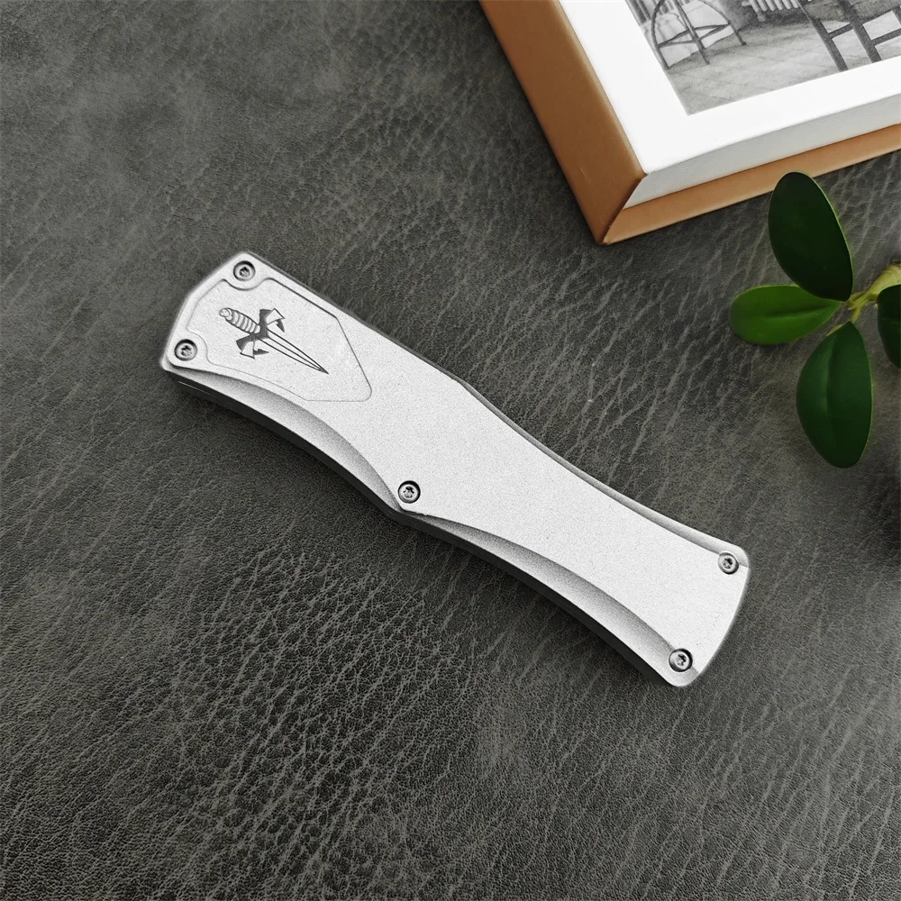 Utility MICR Hera Tactical Knife 440C Blade White Zinc Alloy Handle Outdoor Hunting Folding Knife EDC Pocket Knife Safety Tools