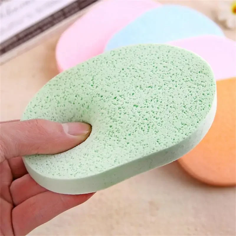 Face Round Makeup Remover Sponge Natural Wood Pulp Sponge Cellulose Compress Cosmetic Puff Facial Washing Sponge