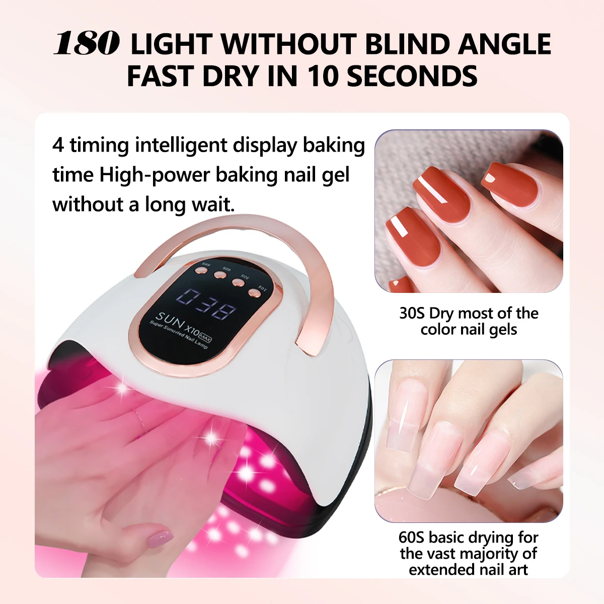 90 LED プロフェッショナルネイルドライヤー LED UV ランプ爪用ジェルポリッシュドライヤーライトネイルアートアクセサリー硬化ジェルネイルランプ爪用