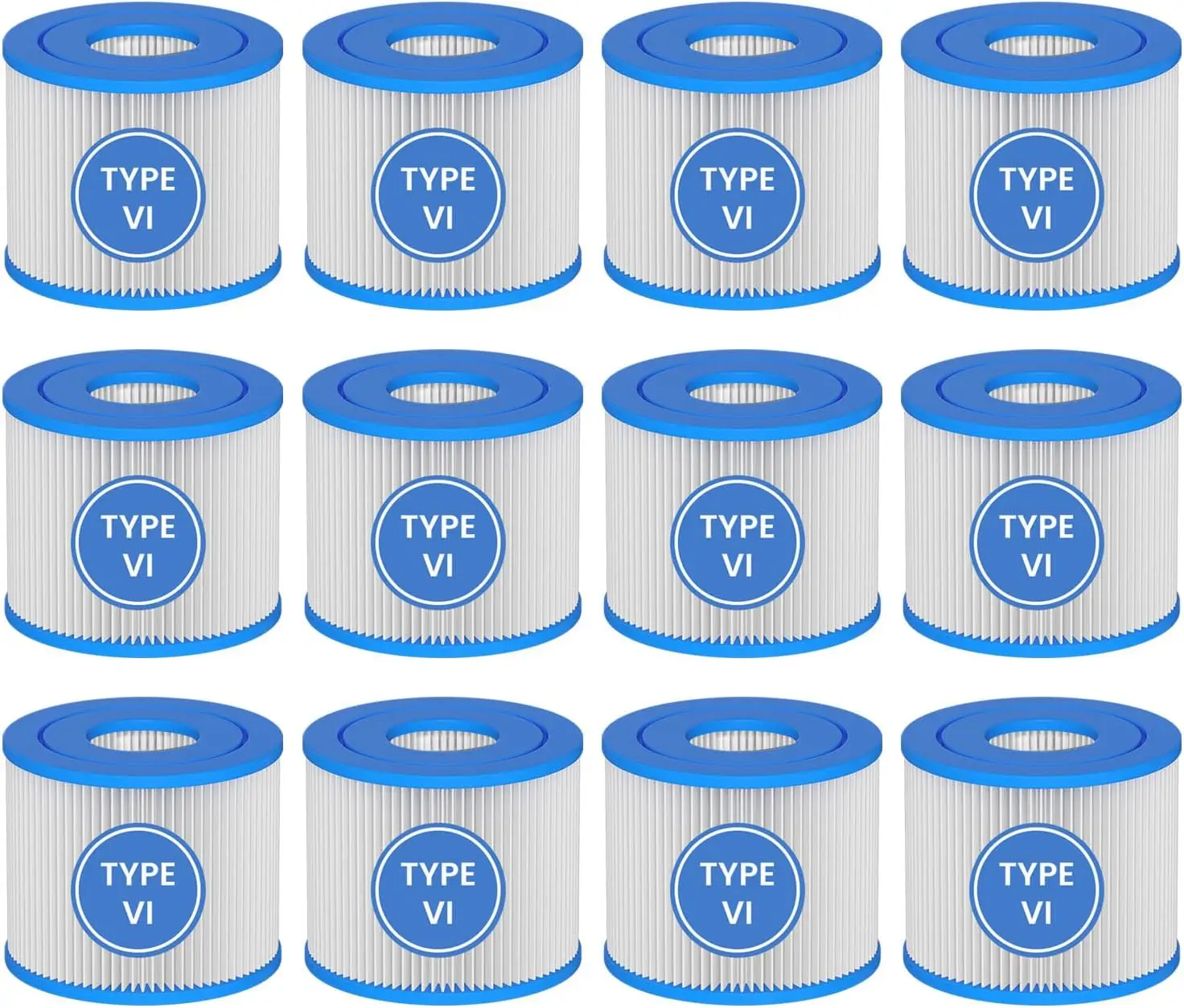 

Замена спа-фильтра для гидромассажной ванны типа VI для Lay-Z-Spa, SaluSpa 90352E 58323 90427E, 12 шт.