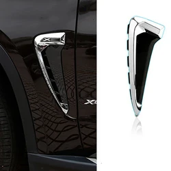 For BMW X Series X5 F15 X5M F85 2Pcs Car-styling Front Fender Side Air Vent Cover Trim Accessories Shark Gills