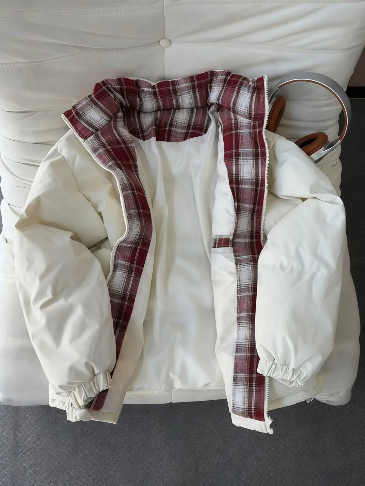 

Модная хлопковая куртка унисекс в клетку с воротником-стойкой, теплая, в стиле пэчворк, для пар, с эффектом объемного кроя