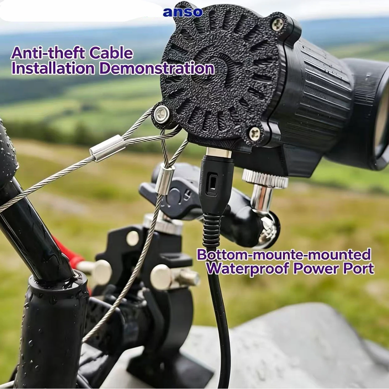 For 70mai M310 plus 2k / 3k / 4K vehicle recorder with rainproof protection cover for motorcycle modification during riding