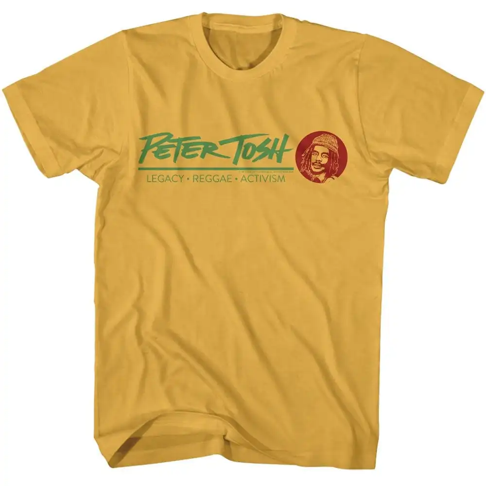 Peter Tosh Legacy Reggae Activism Gold T Shirt