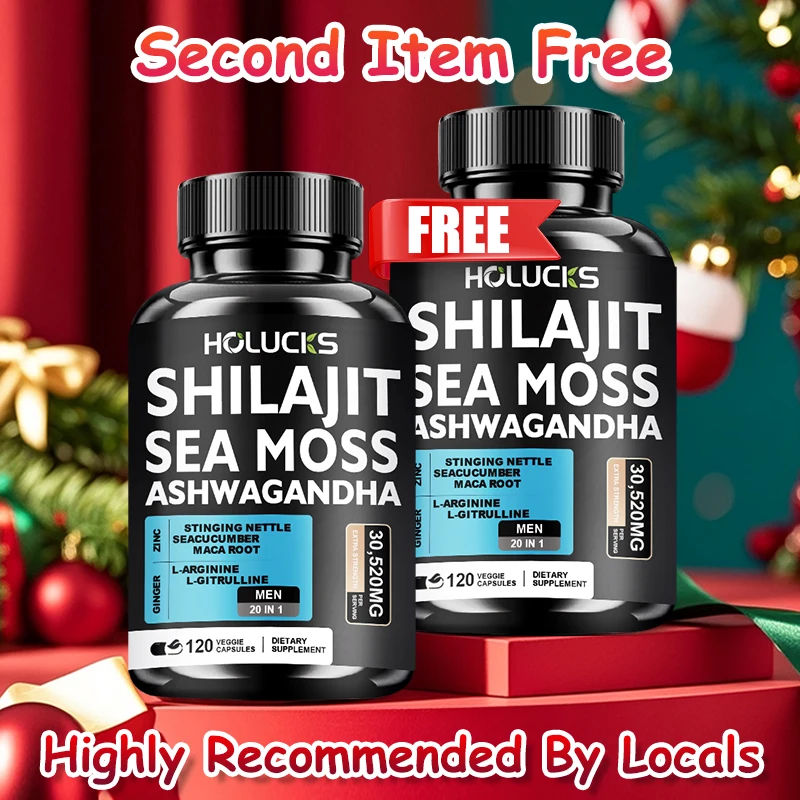 

Natural Shilajit & Sea Moss Supplement, with L-Arginine, for Hormone Balance, Libido & Overall Well-being, Energy, Non-GMO