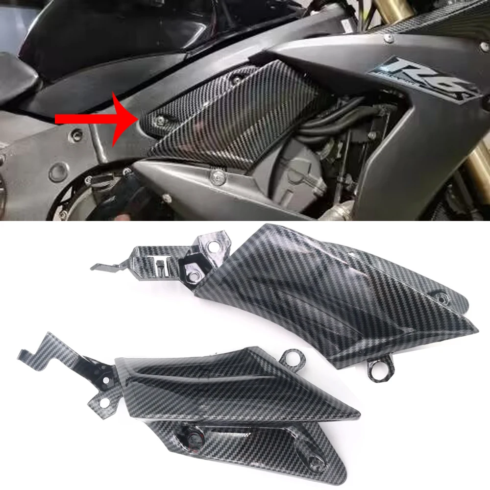 

Для YAMAHA YZF-R6 YZF600 2003 2004 2005 YZF R6, боковая панель, верхняя средняя рамка, обтекатель, защита капота, мотоциклетные детали из углеродного волокна