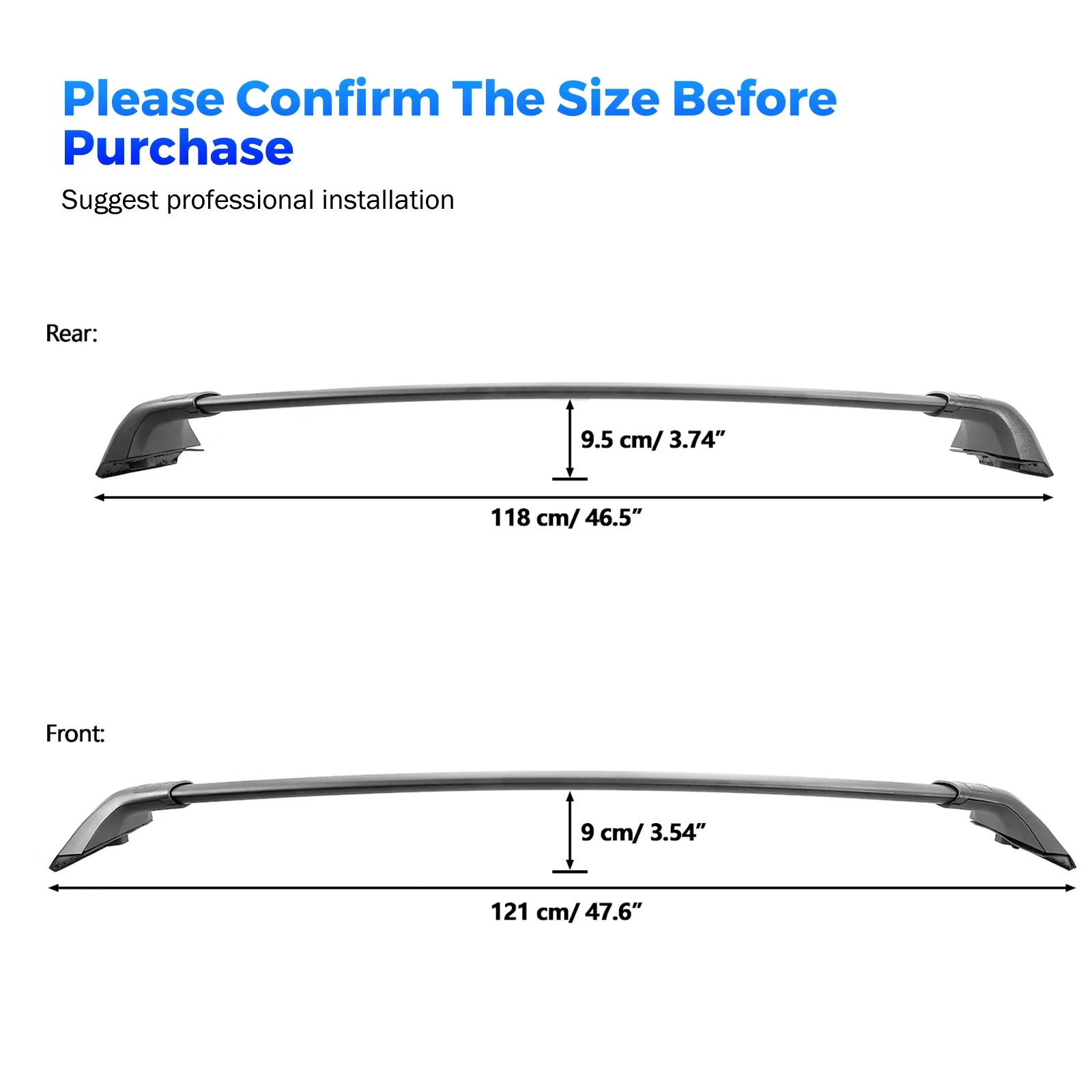 For Toyota Highlander XLE & Limited & Platinum 2020-2022 Roof Rack Cross Bars SUV Luggage Carrier Roof Rail 160LBS Load