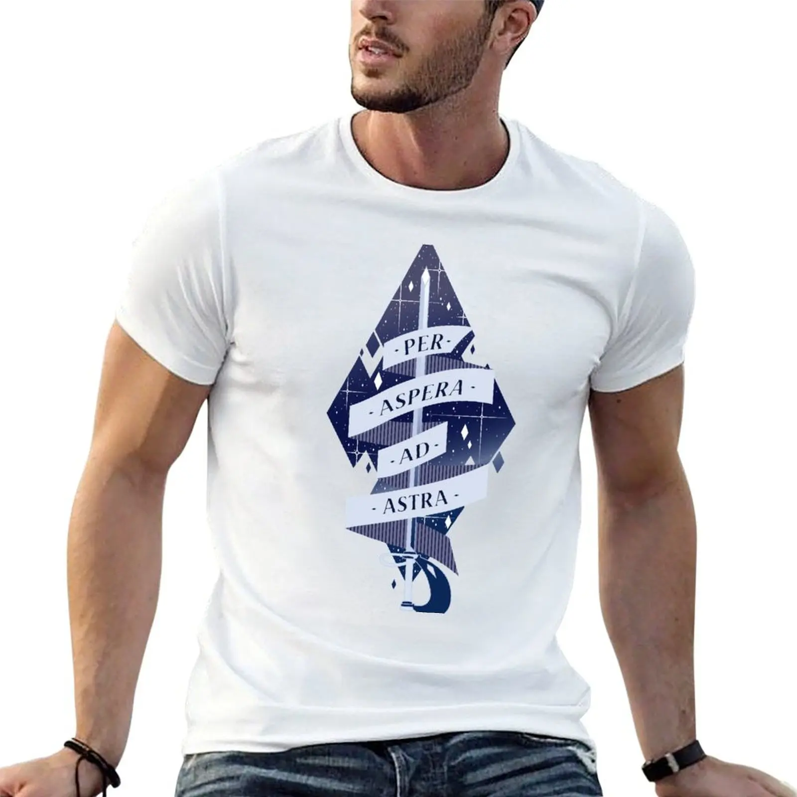 

Per Aspera Ad Astra in Cosmos T-Shirt printed t shirts for man t shirt for man T-Shirt
