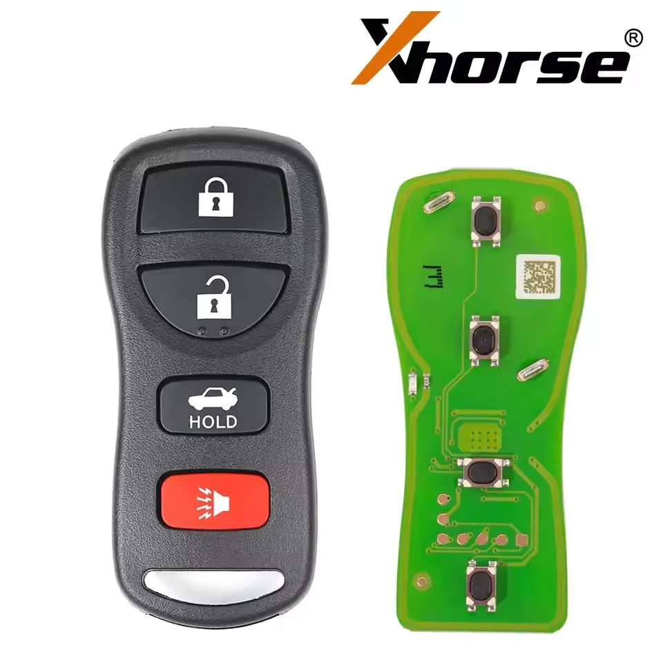 5 قطعة/الوحدة Xhorse XKNI00EN العالمي سلك مفتاح بعيد 3 + 1/ 4 أزرار لنيسان نوع الإنجليزية مفتاح