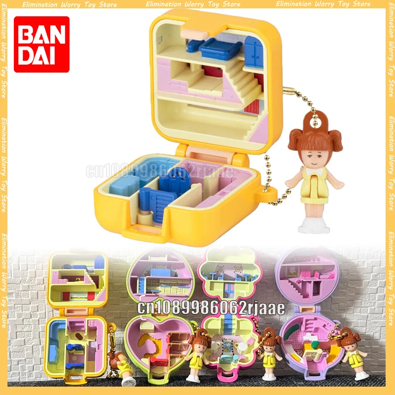 Оригинальный Bandai Polly Pocket Gashapon 2,0, слепая коробка, очаровательная милая фигурка, мини-модель, украшение для рабочего стола, игрушки, рождественские подарки