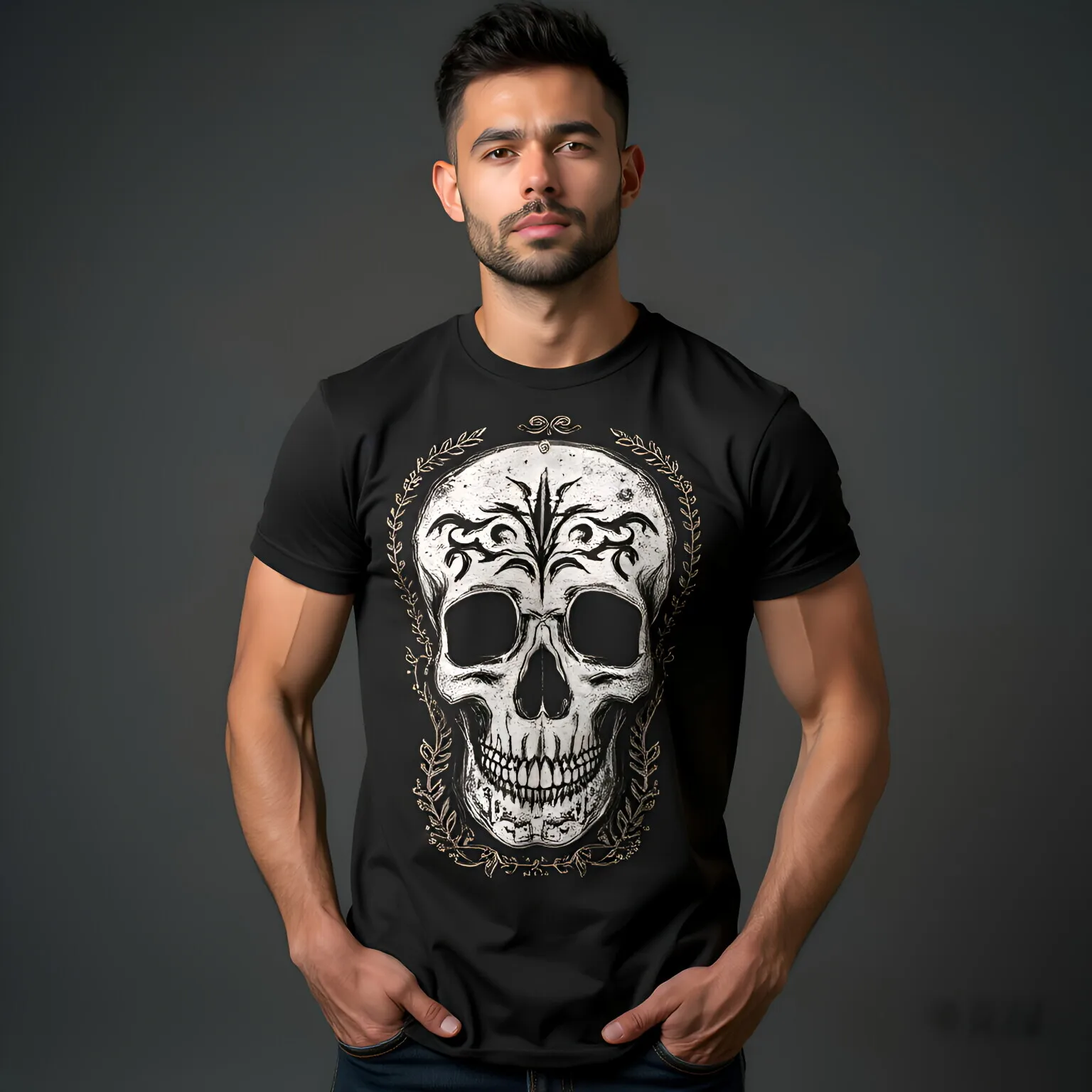 

Summer Men's and Women's Fashion Loose Short-sleeved T-shirt Pure Cotton Comfortable Black Fitness Men's American T-shirt 456