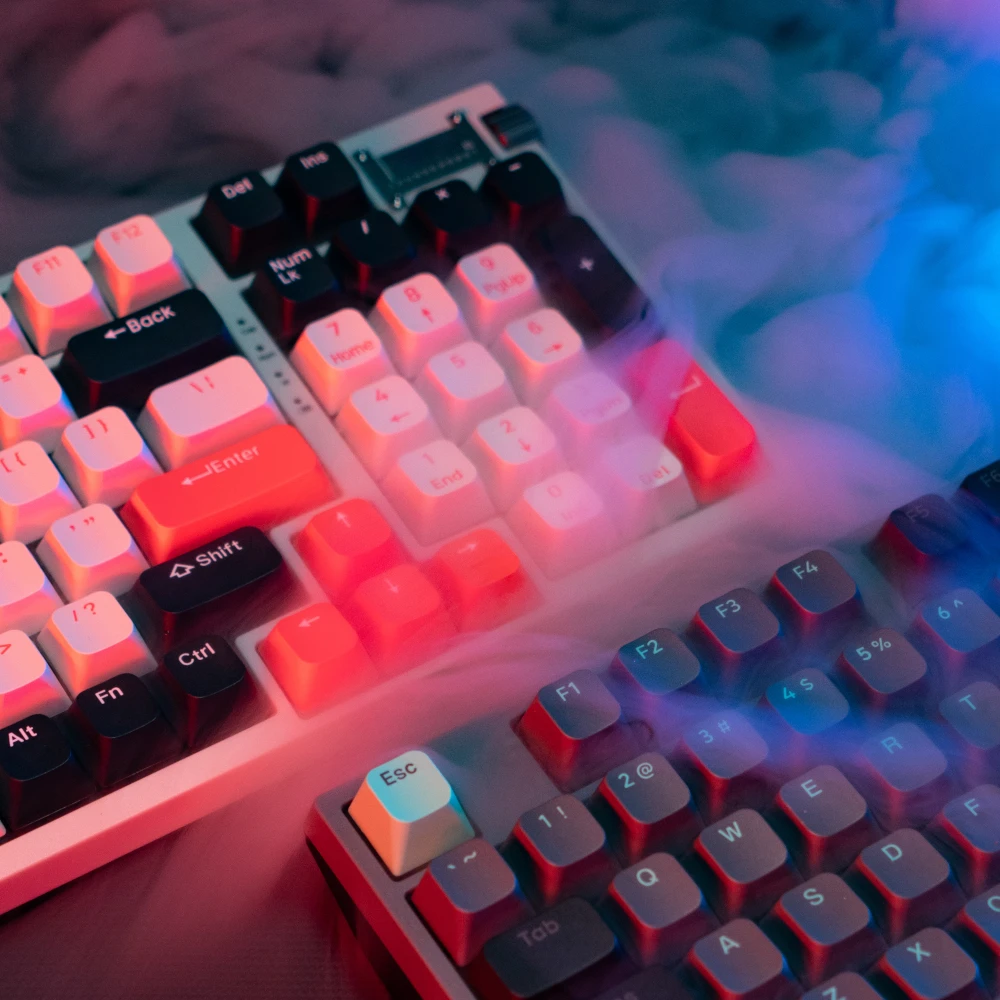 Thunderobot zero teclado mecânico 96 teclas rgb hot-swappable três-modo sem fio bluetooth teclado gamer jogos com fio