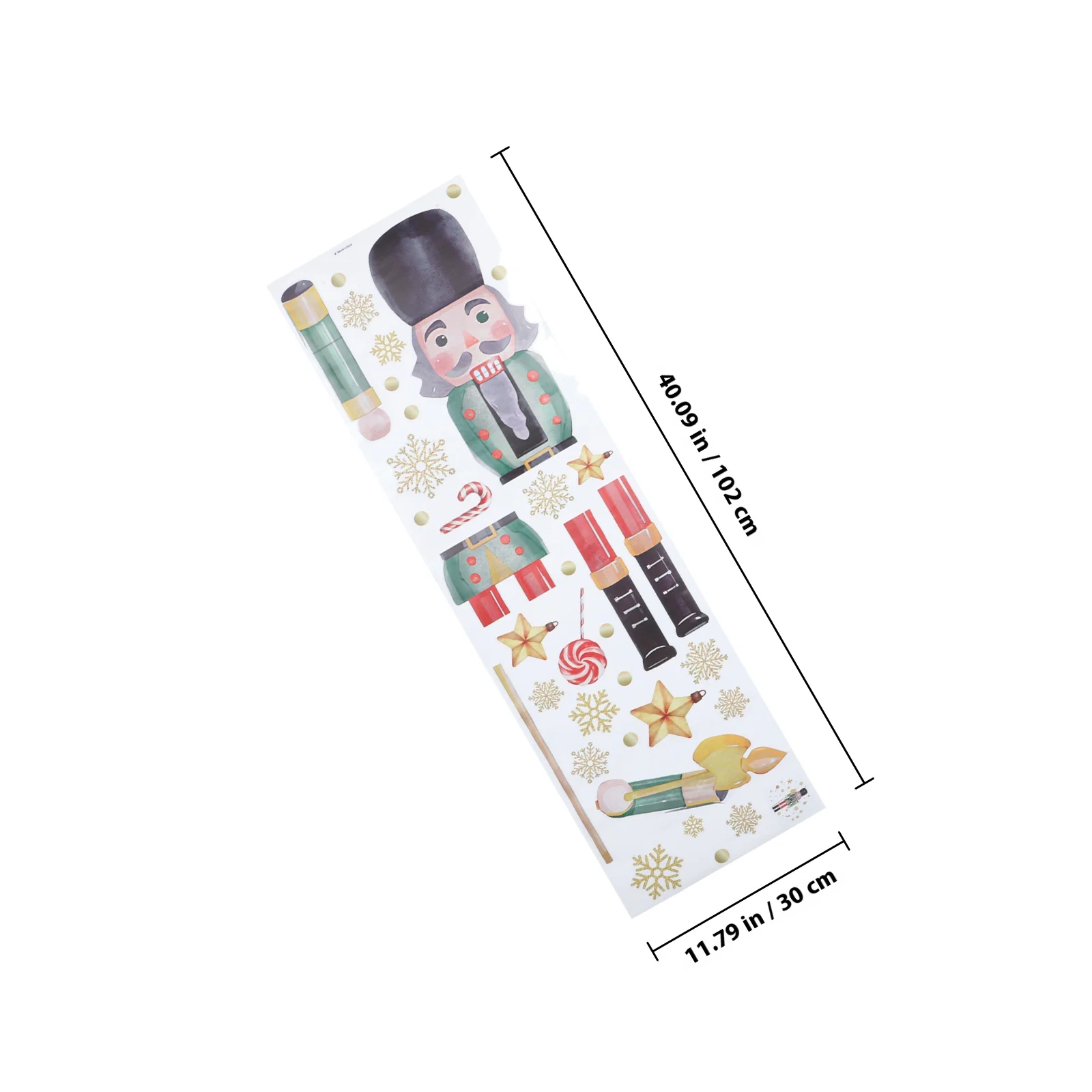 1Set Nutcracker Wall Stickers Christmas Snowflake Window Decals Xmas Door Decorations for Classroom Holiday Winter Room Decor