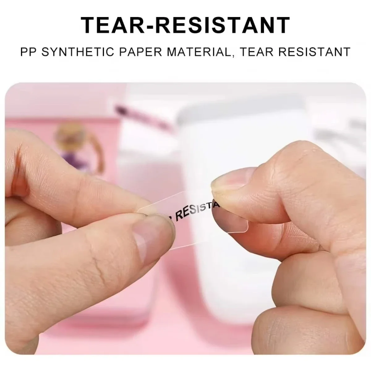 Transparent Thermal Labels for PM220 Label Maker 1.57'' x 1.18'' (40x30mm) Thermal Sticker Label Multi-Purpose Label Tape