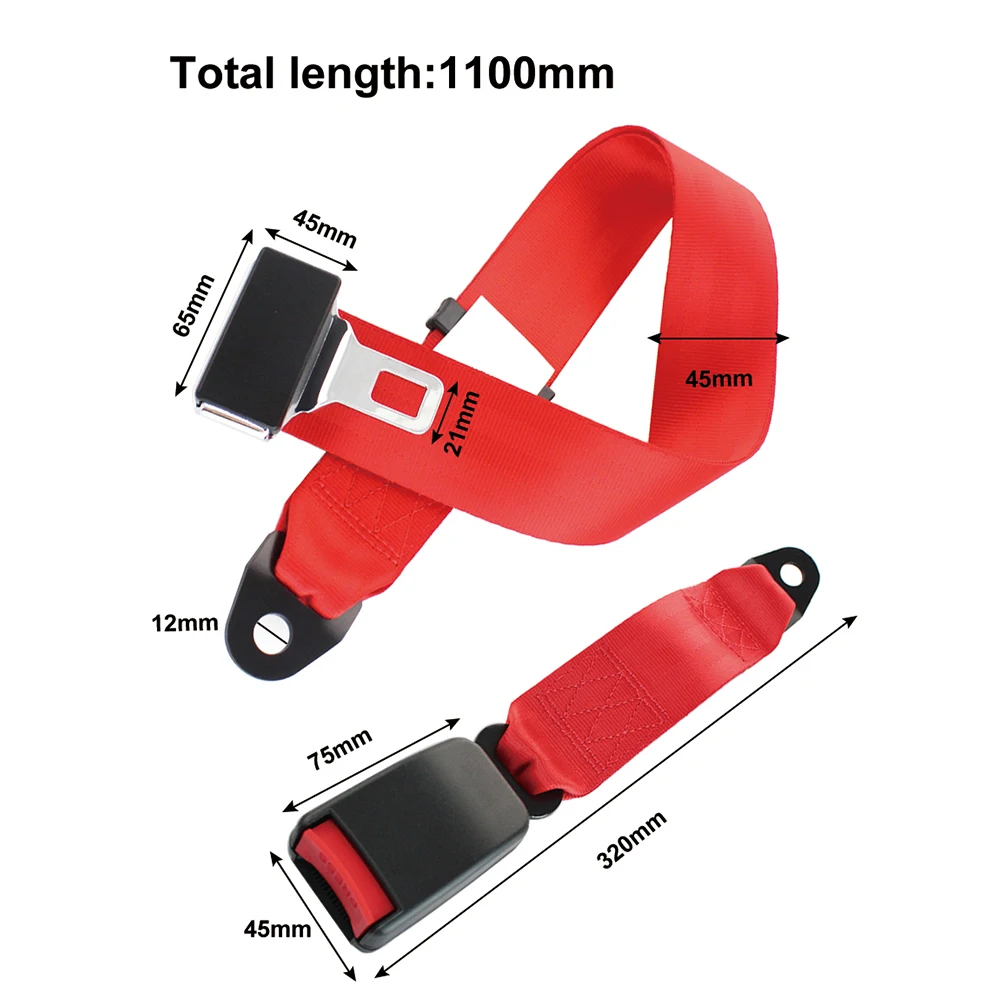 Universal Car Seat Belts Two-point Belt Buckle Seatbelt Clip Seat Belt Extension Plug Car Safety Belt Retainer Truck Seat Safety