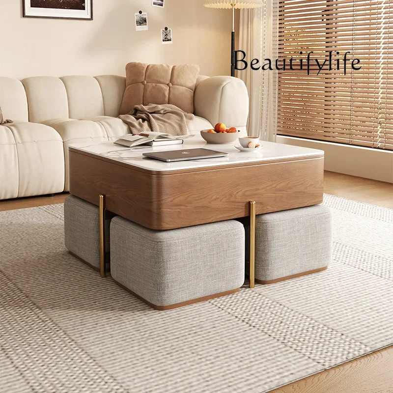 Nordic liftable antique coffee table combination modern simple square coffee table