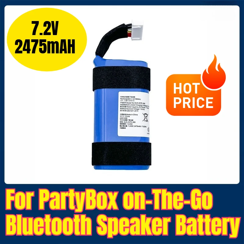 

7.2V 2475mAH Battery for PartyBox on-The-Go Bluetooth Speaker