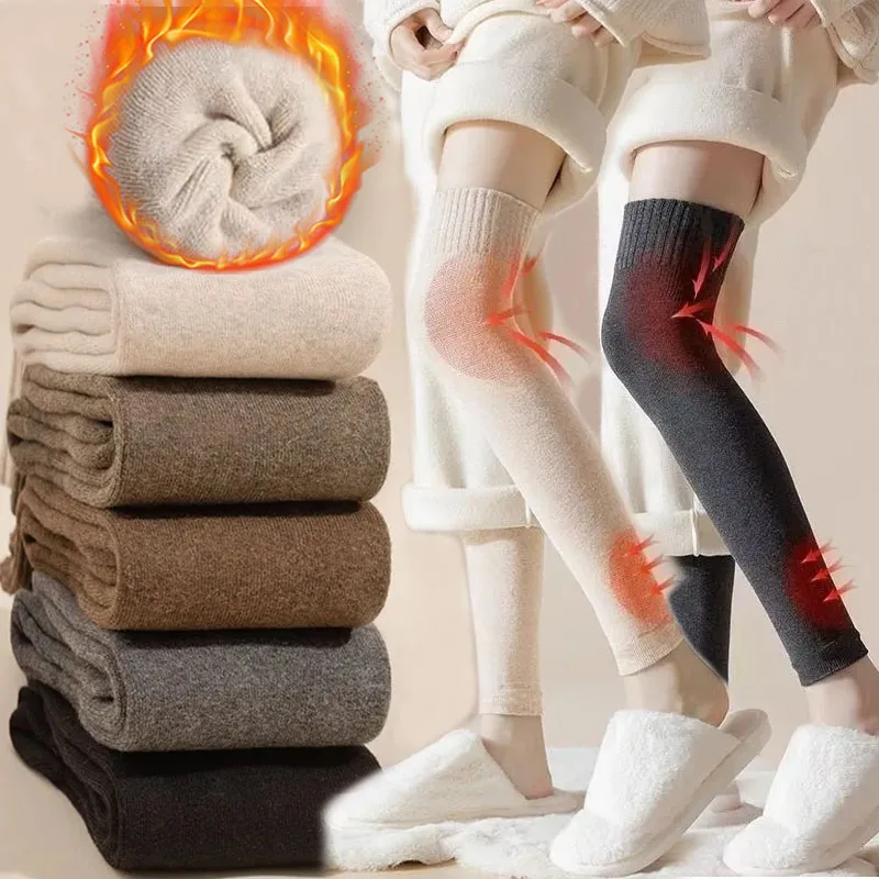 

Winter Warm Knitted Tall Socks Women's Kneepad Lining Elastic Leg Cover Protecter Over-Knee Socks Bestseller Thicken Stockings