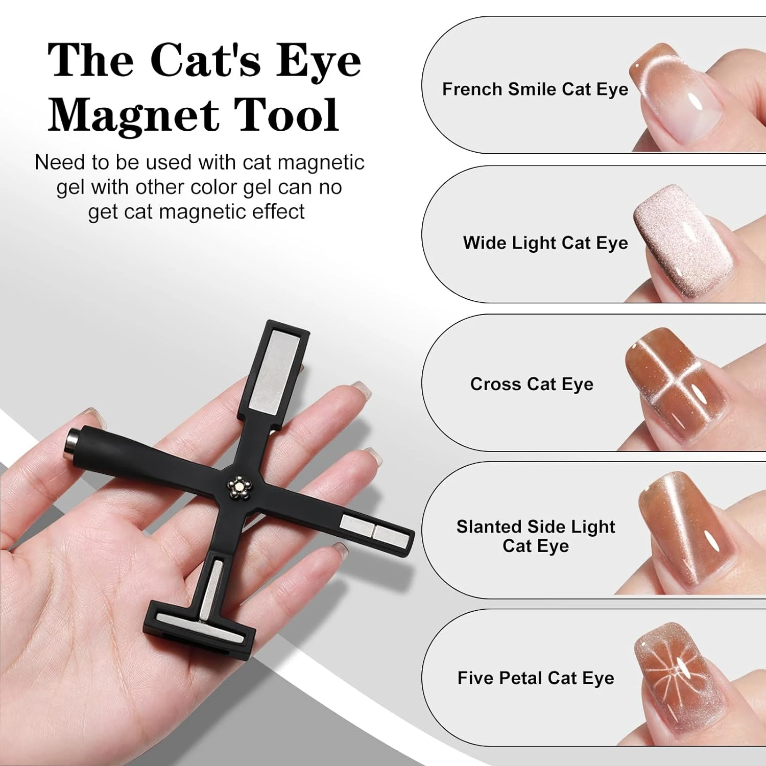 Experience the captivating magic of cat eye effects with this must-have, stunning Cat Eye Nail Polish Kit. Elevate your style an