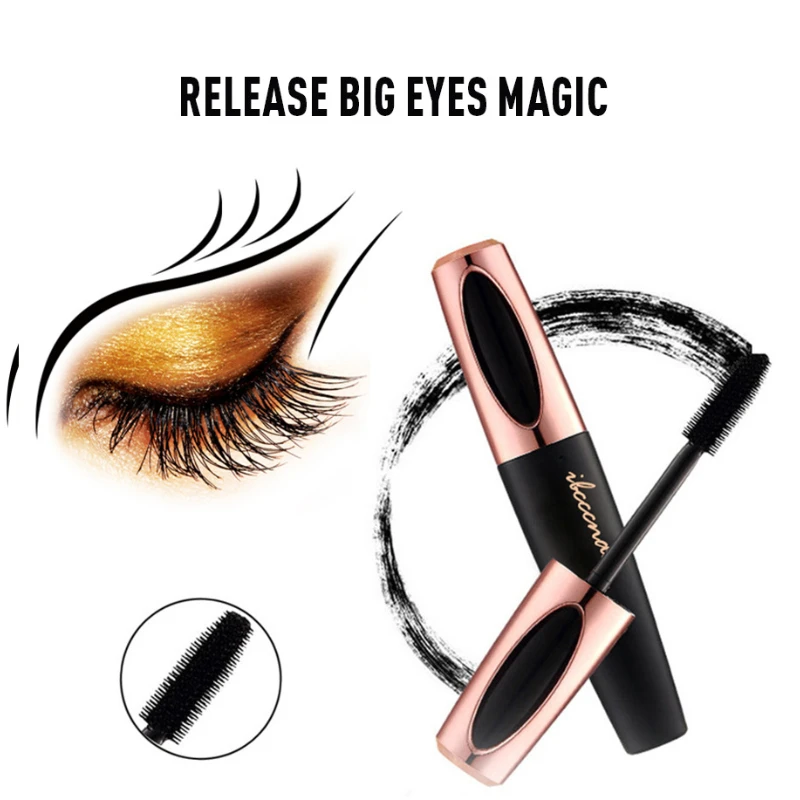 Mascara 4D en silicone pour cils longs et bouclés, eyeliner longue durée, outil de maquillage, 1 pièce