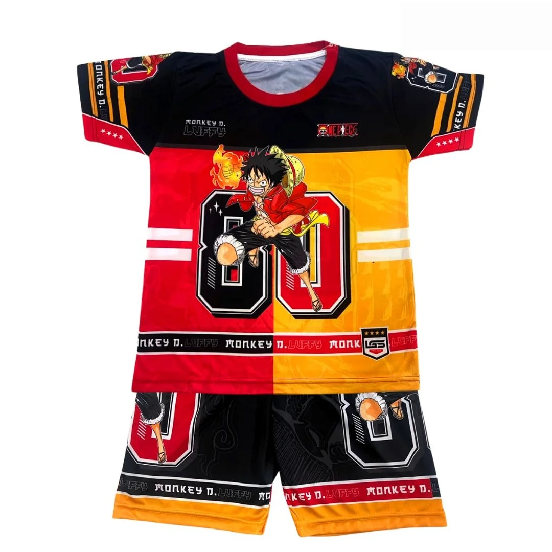 

2526 Новый японский аниме Bandai Dragon Ball цельный комплект футболок с короткими рукавами для мужчин трикотаж спортивный детский комплект