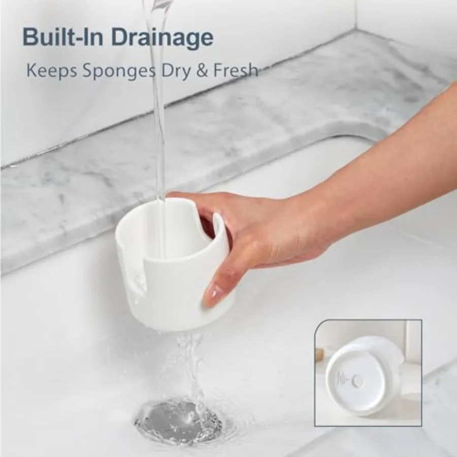Top view of kitchen sink storage