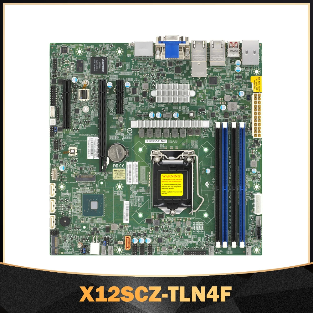 

Motherboard Single-socket Server 10th Generation i3 i5 i7 i9 W-1200 LGA-1200 X12SCZ-TLN4F
