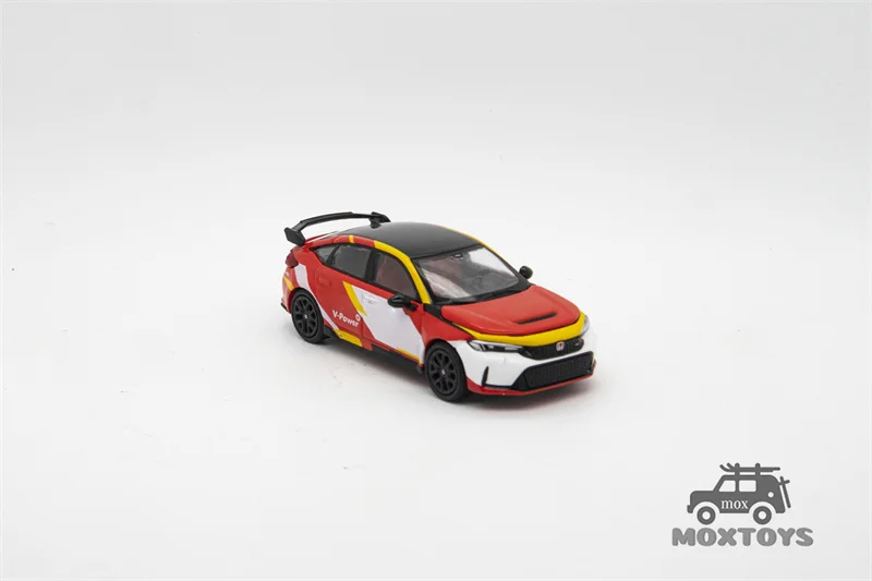 Pop Race 1:64 GTI MK2 PANDEM GR YARIS Type-R FL5 YellowRed Diecast Model Car