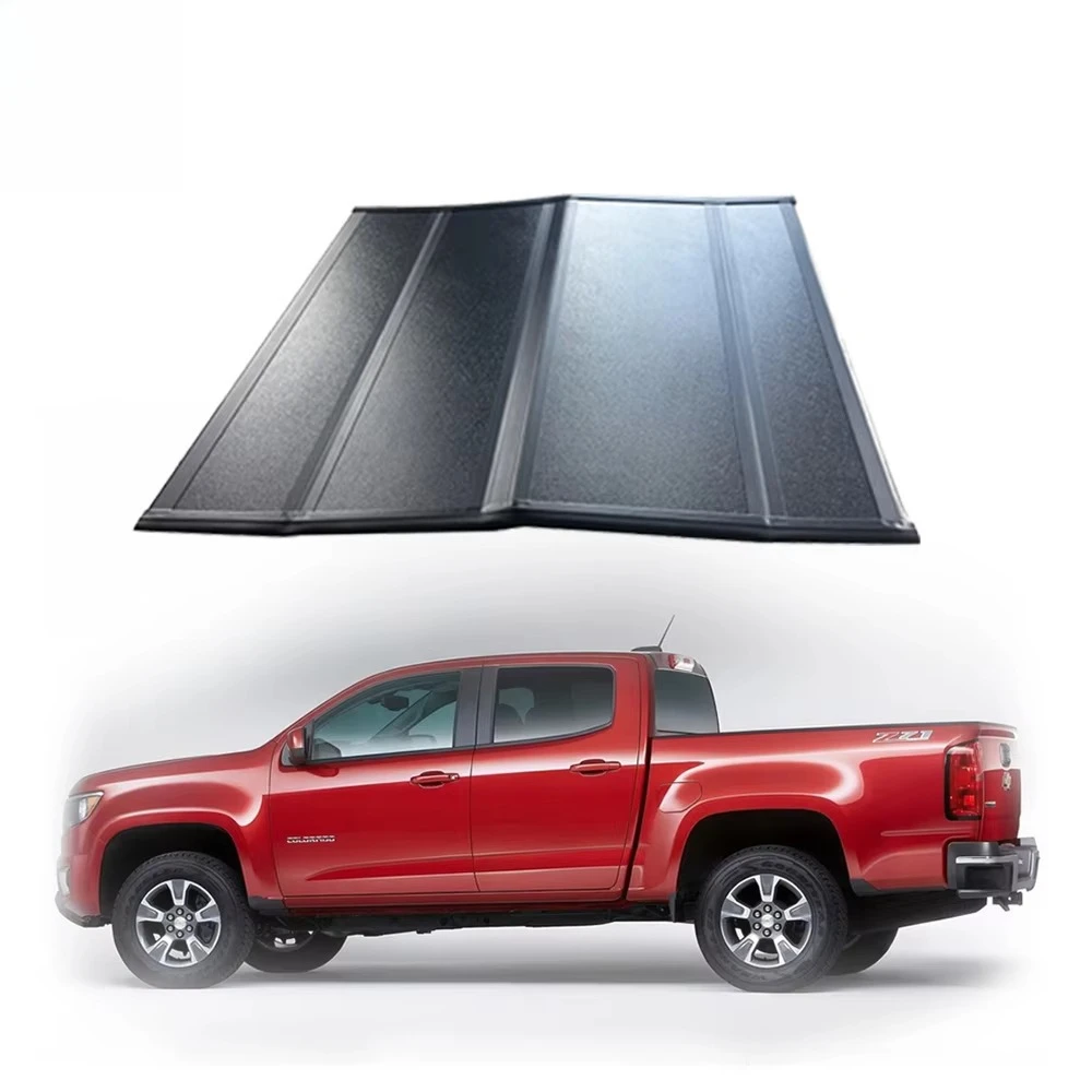 

Hot Sale Waterproof Embedded Hard Four-Fold Tonneau Cover for silverado 1500 2007-2026 Bed Truck