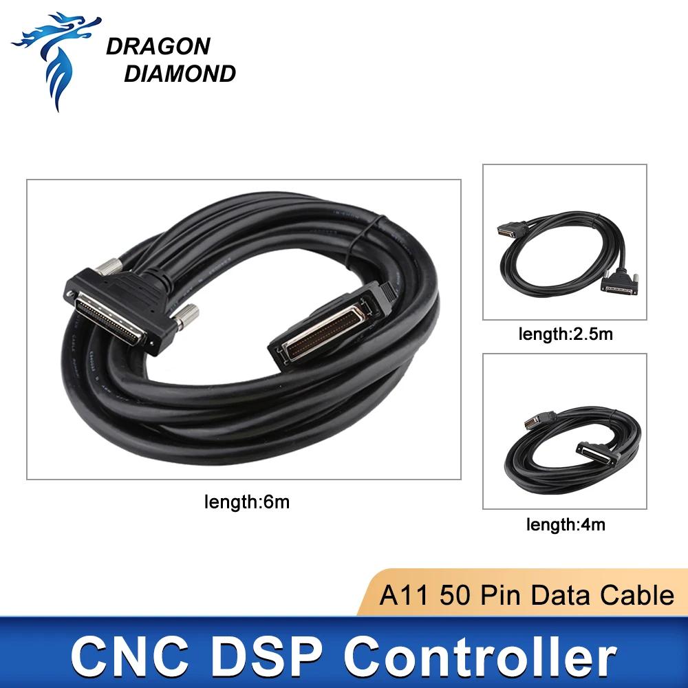 

Original RichAuto DSP 0501 A11 Controller Connect Cable 50Pin Cable 2.5M 4M Terminal Board For CNC Engraving Controller Parts