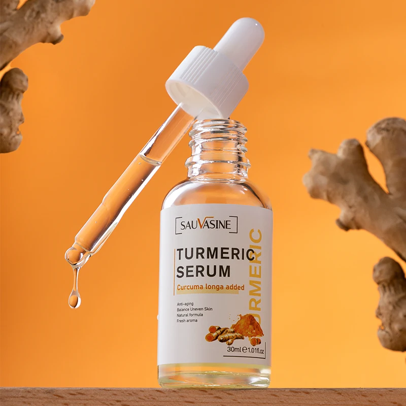 Turmeric Face Whitening Serum Anti Aging Wrinkle Moisturizing Facial Brighten Essence Oil Reduce Fine Lines Smoothing Skin Care