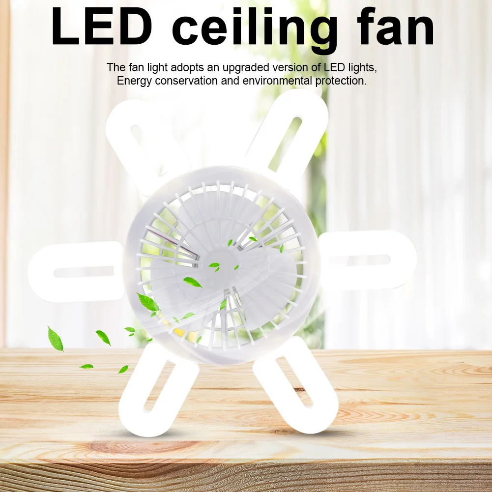 

E27 Silent Ceiling Fan Light 3 Speed Adjustable 60W Socket Ceiling Fan with Light Remote Control for Bedroom Kitchen Living Room