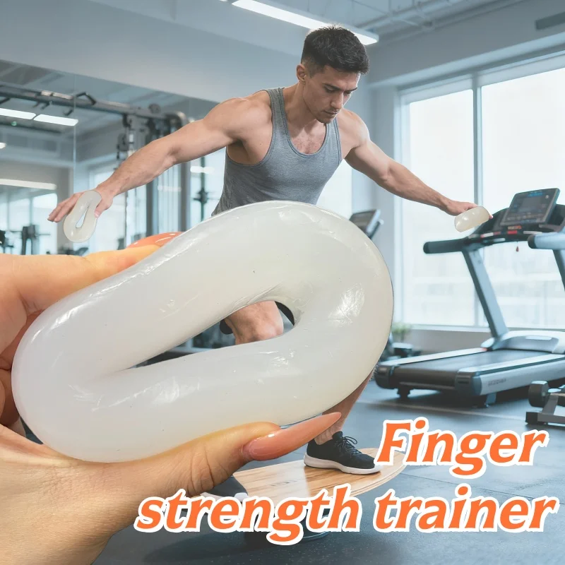 

Men Silicone Hand Grip Massage Stretch Ring Stress Relief Finger Hand Strength Trainer Portable Home Office Fitness Relax Tool