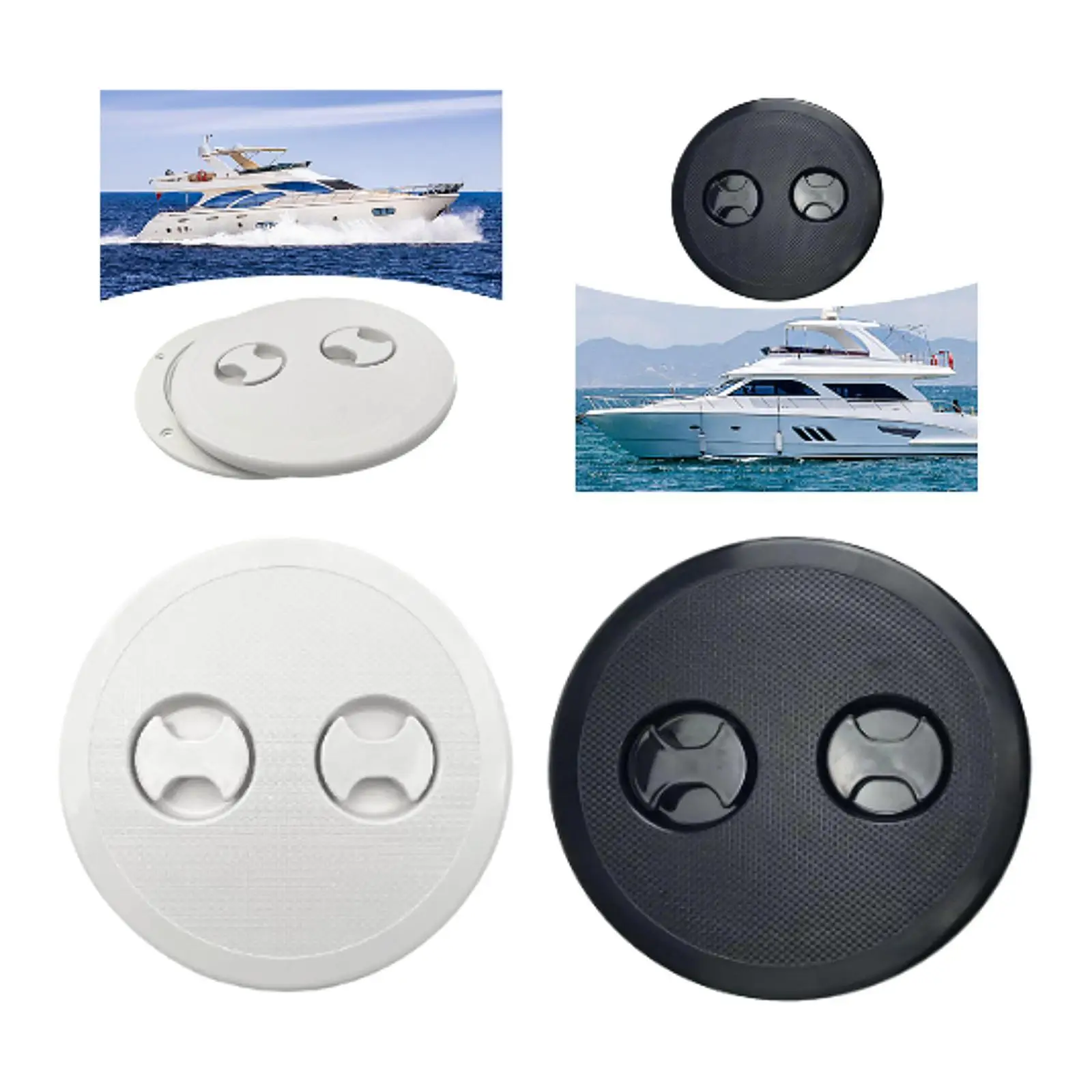 Deck Plate Marine Inspection Hatch 8 inch Leakproof Spare Parts Replacement with Detachable Cover Boat Hatch for Marine Boat