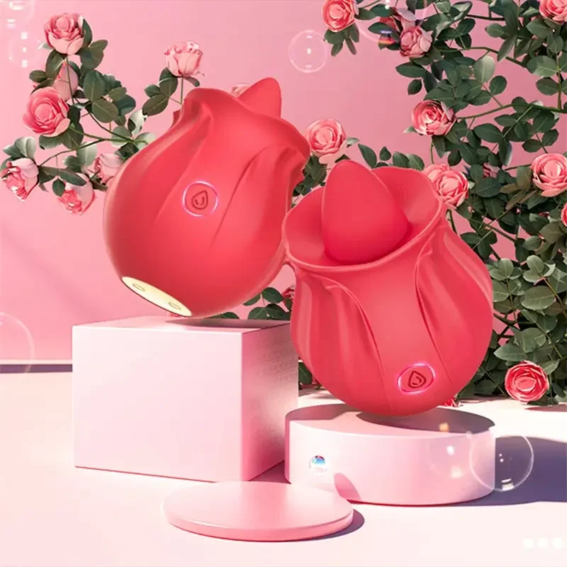 Rose Shape Vibrator Female Masturbation Chikubi Penis Sillicone Vibrated For Women Silicone Suction Machine Men Masturbador