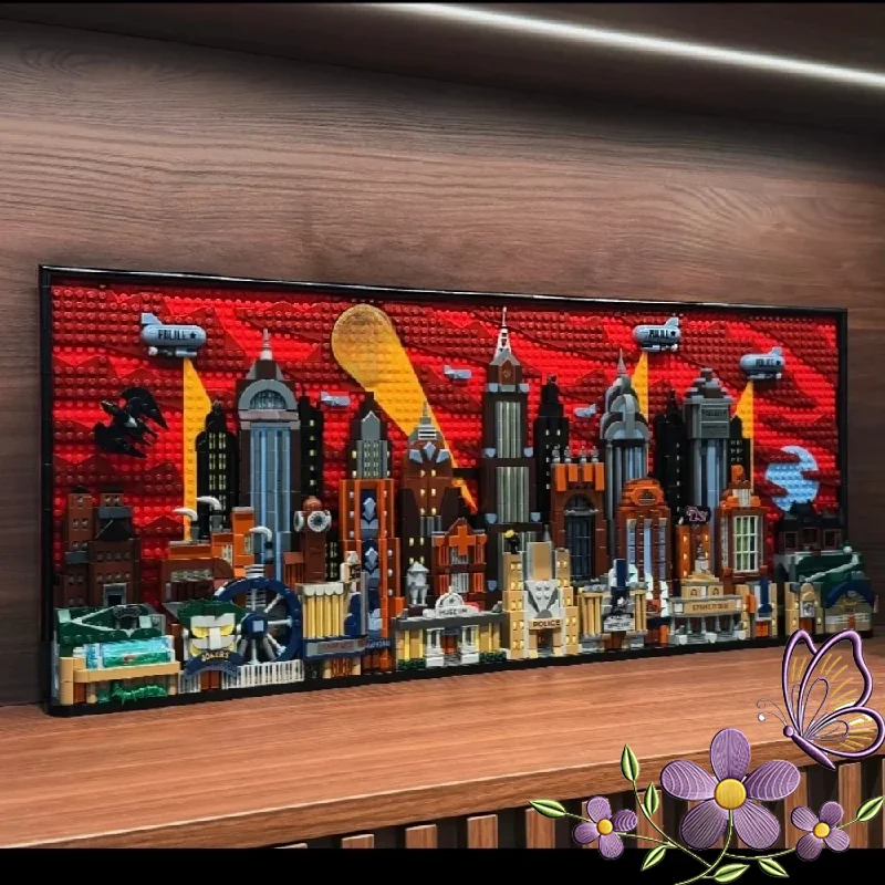 In Stock 4210 pcs Product Moc Gotham City Building Block Premium Decorative Wall Holiday Gift