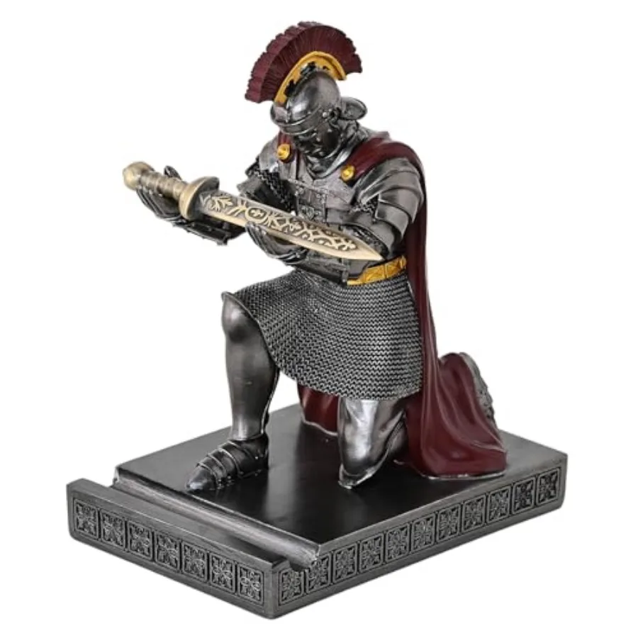 

Подставка для ручек и мобильного телефона в виде воина-праеторианца, настольное украшение из смолы, аксессуар для рабочего стола