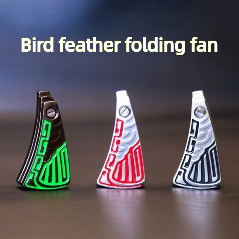 ventaglio-pieghevole-doyinedc-a-tre-sezioni-con-piume-di-passero-giocattolo-magnetico-antistress-regalo