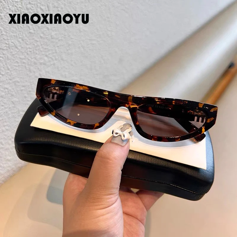 Light Luxury Women's Brand Design Luxury Small Frame Sunglasses 2024 New Cat Eye Sunglasses Narrow Frame Women's Goggles Uv400