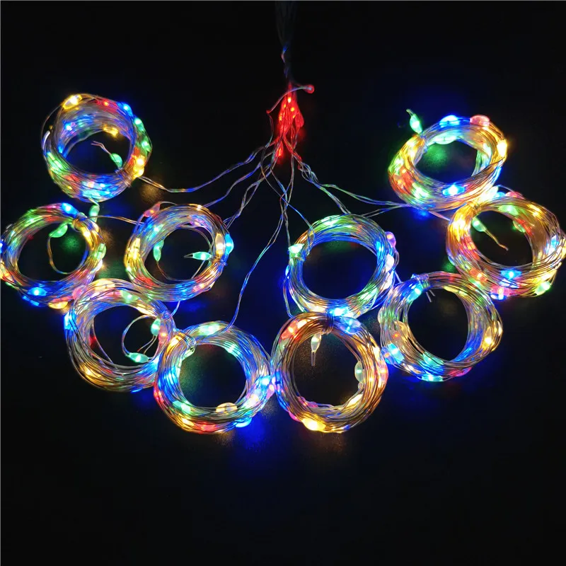 LED Curtain String Lights com controlo remoto, Fairy Guirlanda, USB, Feriado, Casamento, Quarto, Sala de estar, Decoração, 8 modos, 6m, 4m, 3m