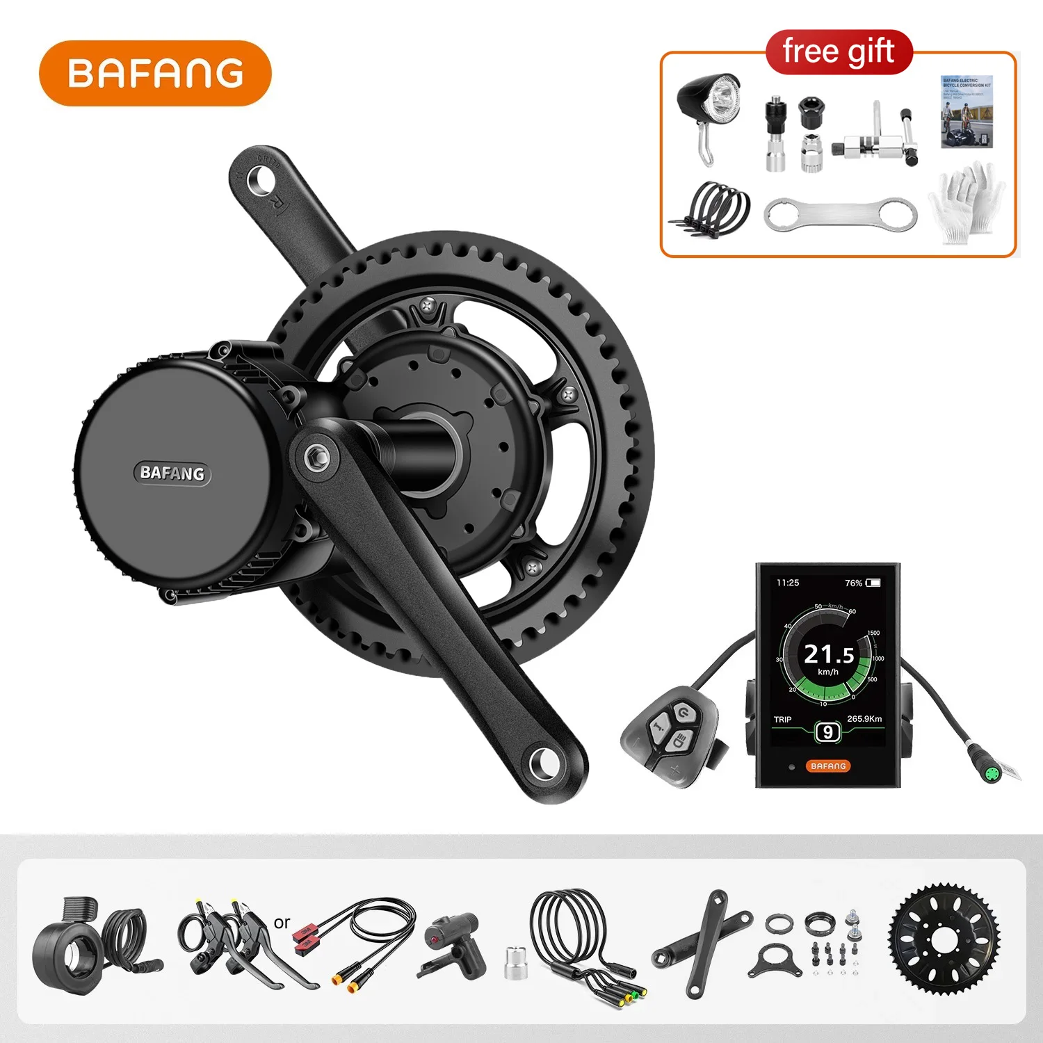 

Ebike Bafang Mid Drive Motor M315 M615 M215 BBS01 BBS02B 36V 250W 350W 500W 48V 750W Electric Bicycle Motor Conversion Kit